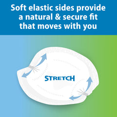 Dr. Brown's adhesive-strips secure pad to bra for secure, fold-free wear.