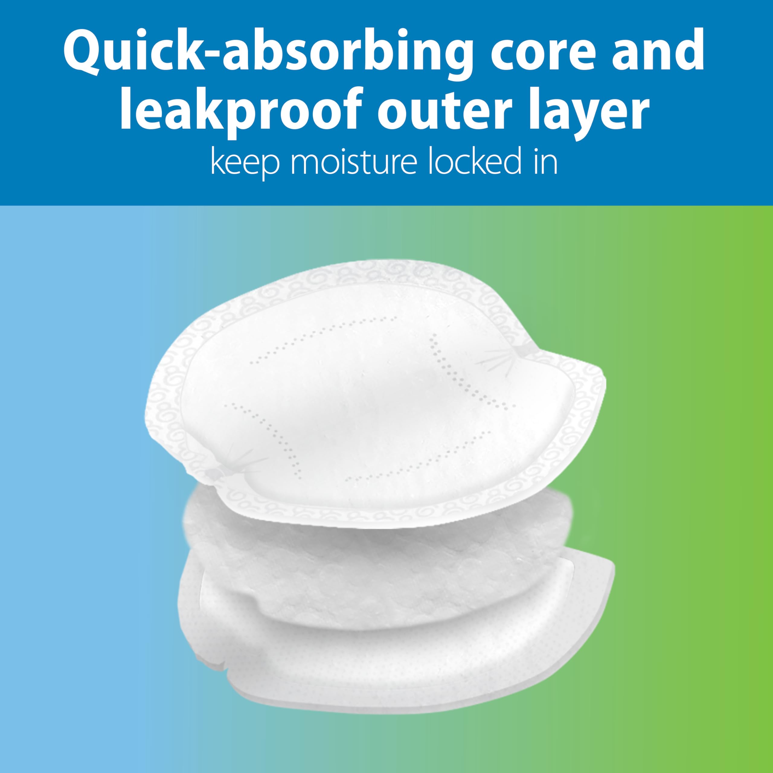 Dr. Brown's hygienic-packaging-two-per-pack keeps pads clean and portable.