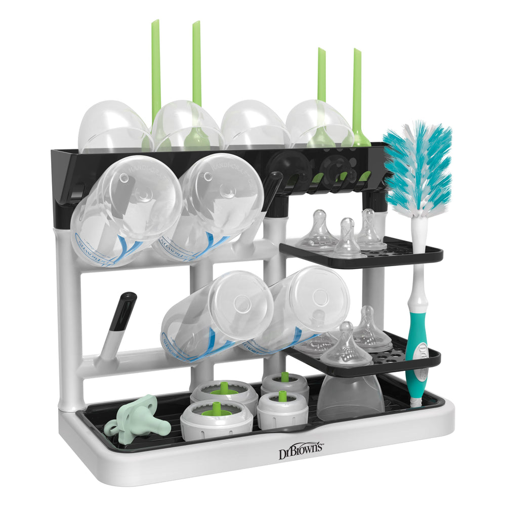 Dr. Brown's Drying Tower removable drip tray simplifies cleanup.