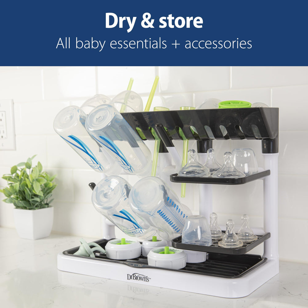 Dr. Brown's Drying Tower trays organize small parts for easy access.