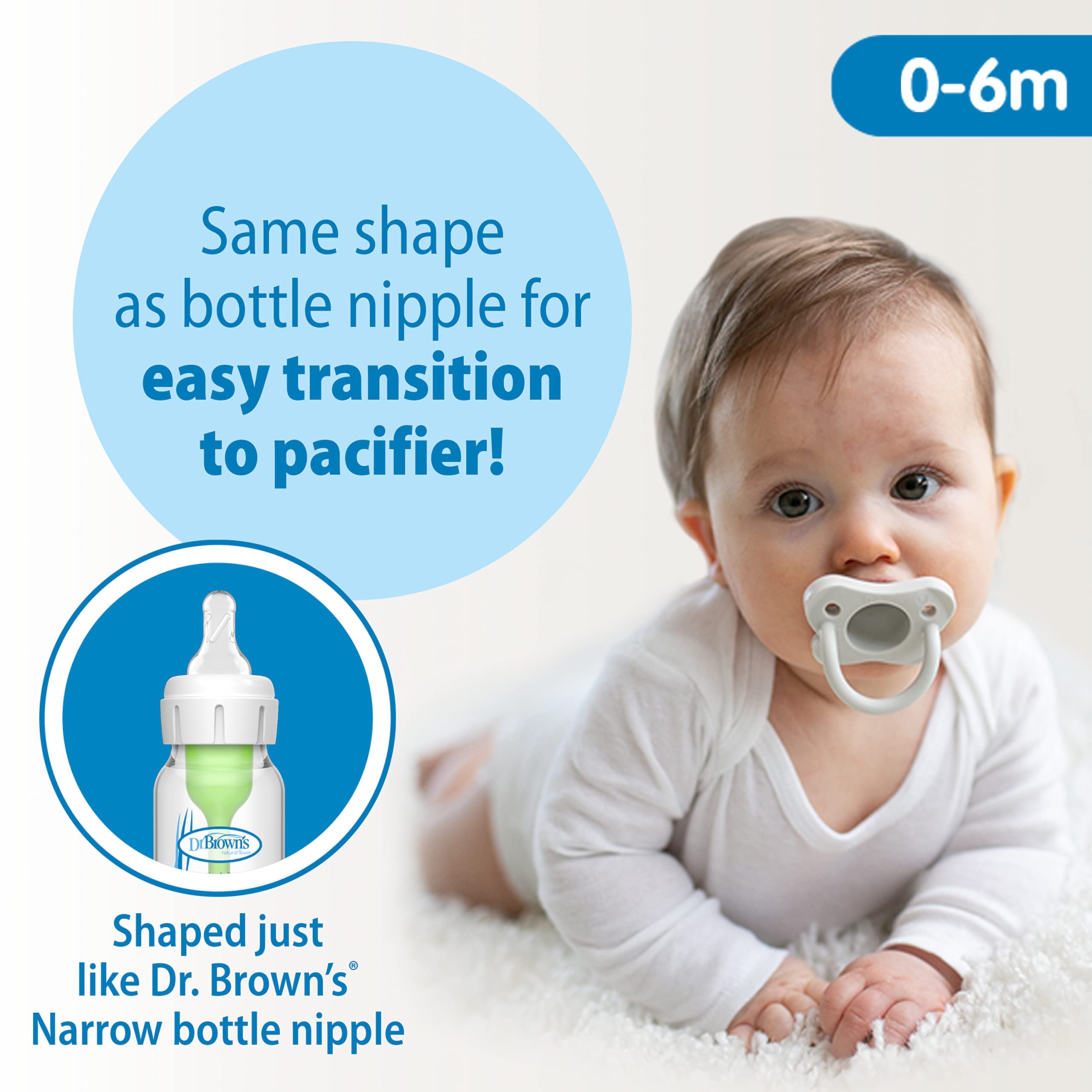 HappyPaci pacifier from Dr. Brown's with butterfly shield for comfort
