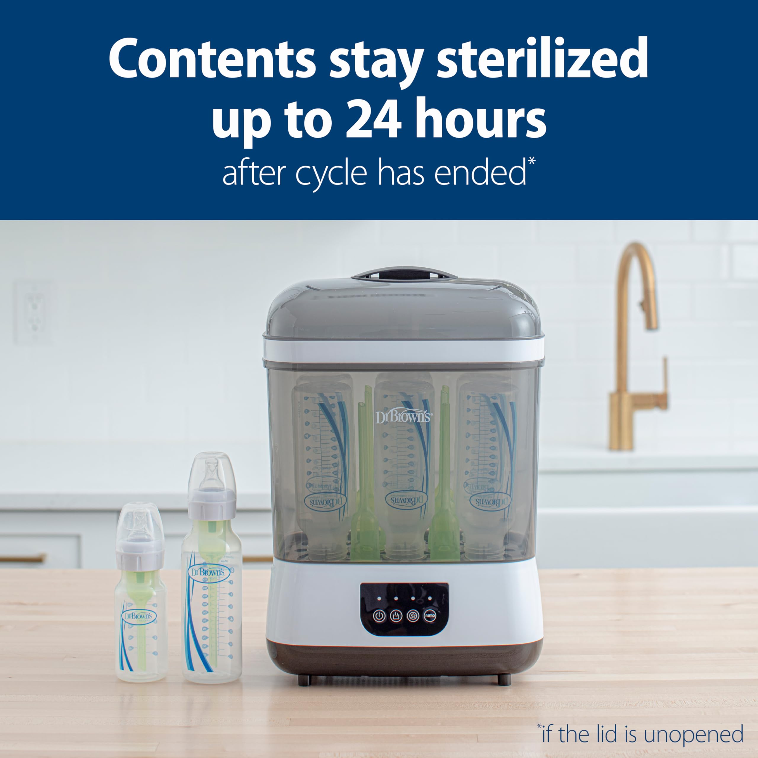 Dr. Brown's HEPA filter system delivers purified air for drying.