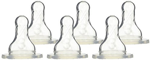 Six-pack replacement nipples for Dr. Brown's Natural Flow standard bottles, easy keep-up.