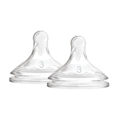 Soft silicone provides comfortable feeding with Dr. Brown's Level-3 wide-neck nipple