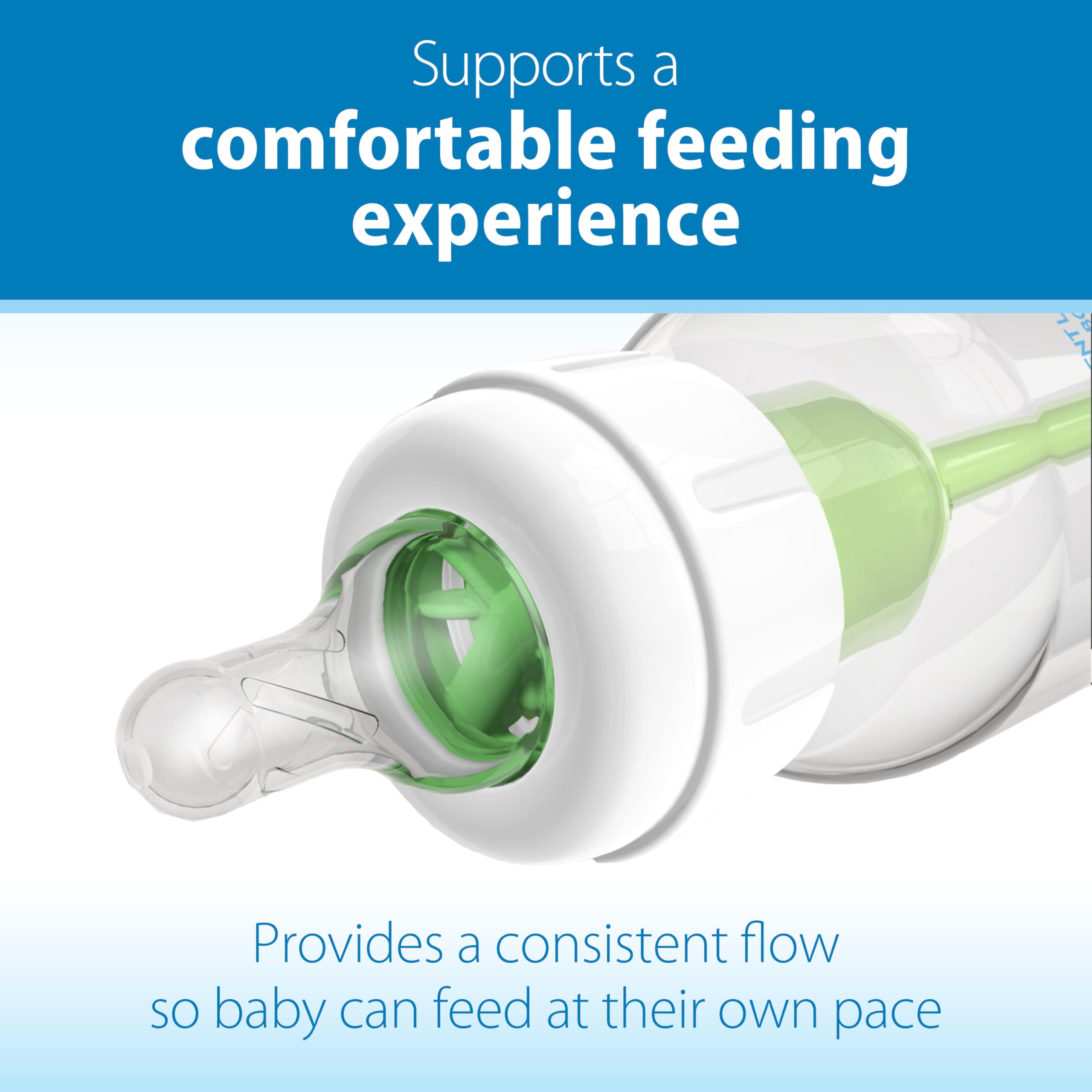 Dr. Brown's Medium-Fast Flow nipple lets babies feed at their own pace.