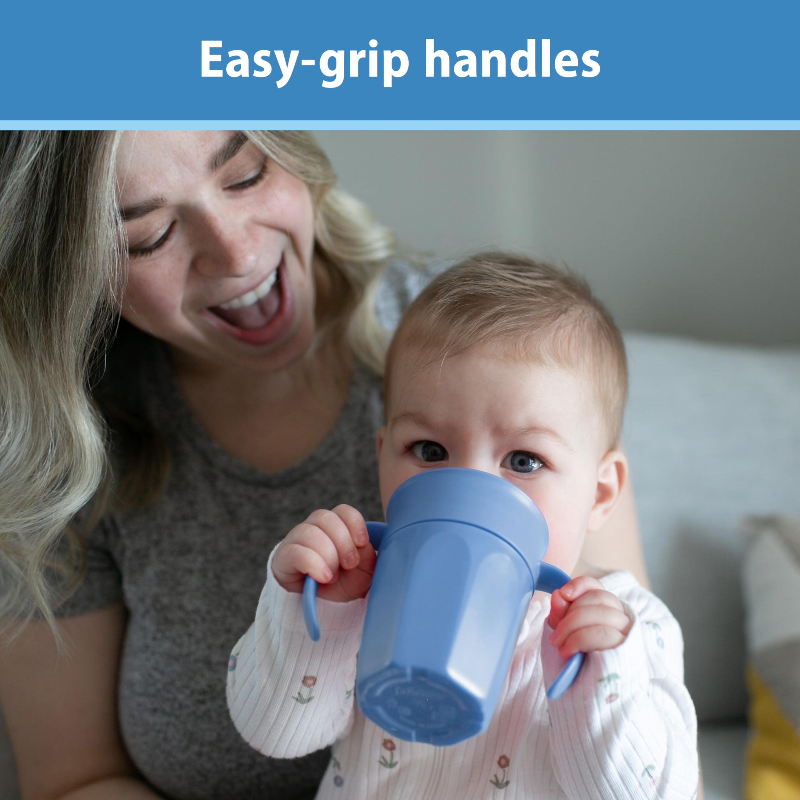 Dr. Brown's Milestones Cheers 360 see-inside valve, reduces spills.