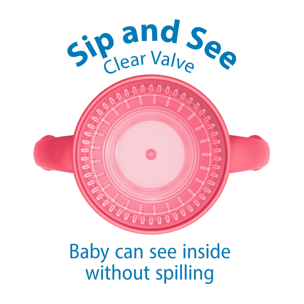Dr Brown's Milestones Cheers 360 two-handles pink for easy grip