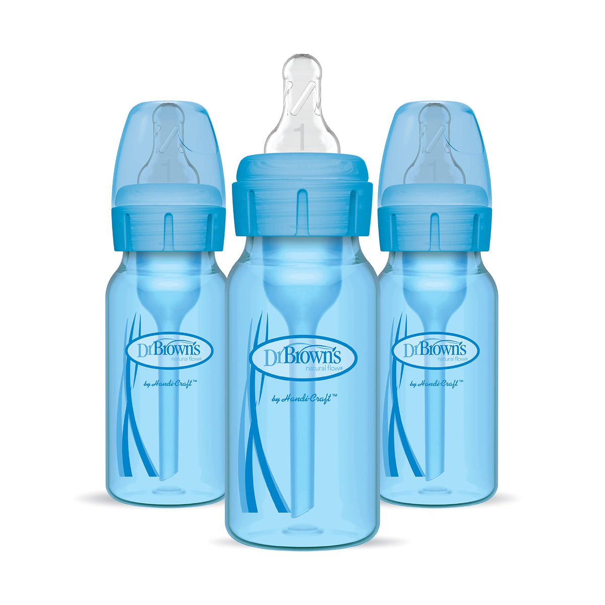Dr. Brown's natural-flow bottle with anti-colic vent for smoother feeding.