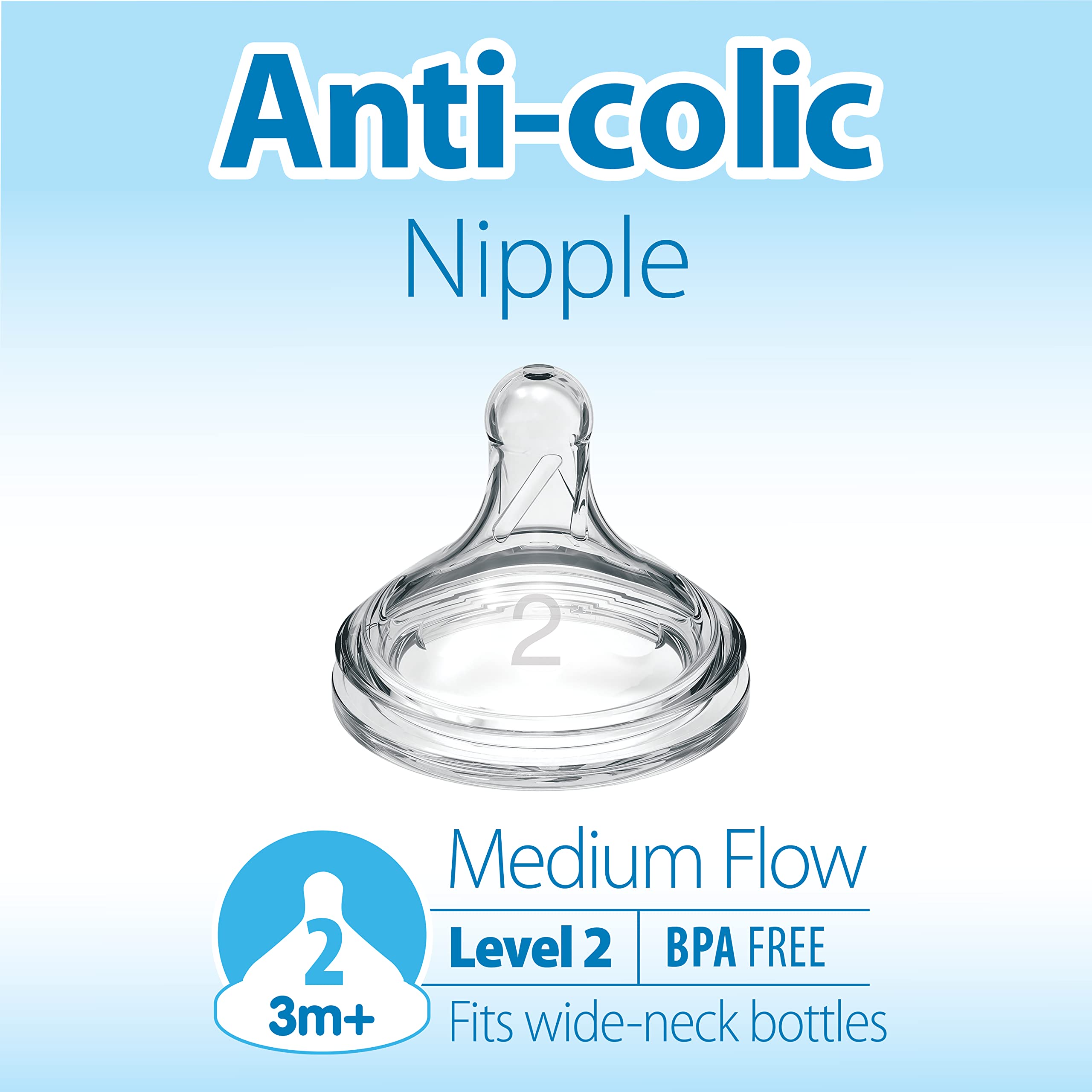 Dr. Brown’s anti-colic vent close-up reduces air intake during feeding.