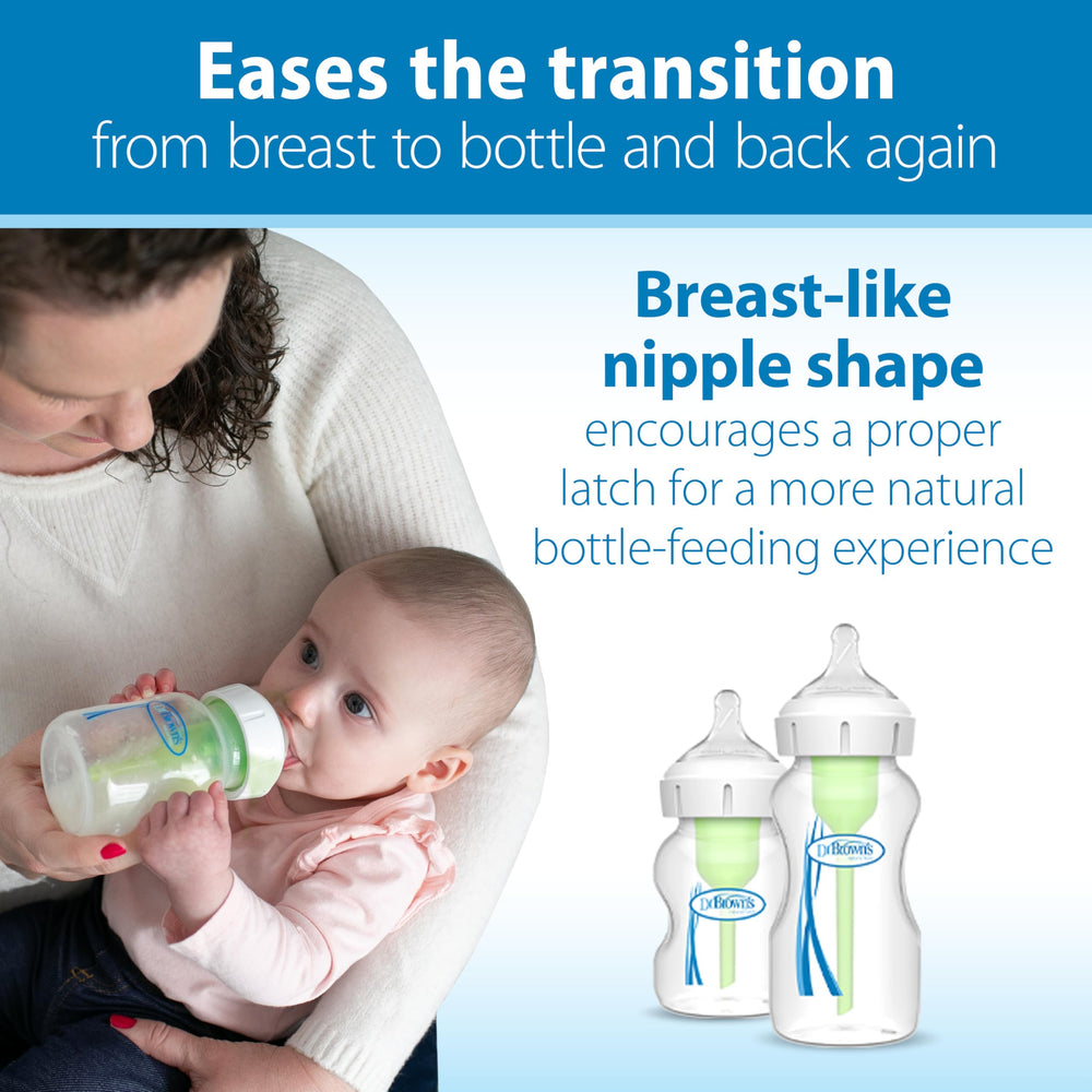 Medium-flow nipple ensures steady feeding pace for babies.