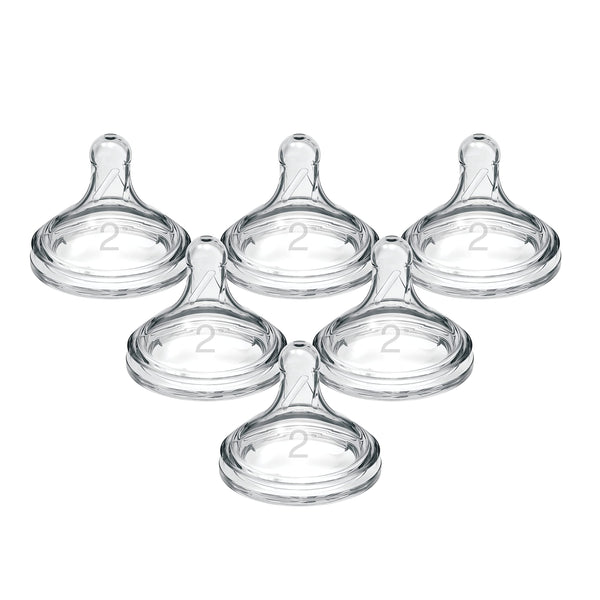 Dr. Brown’s Level 2 nipple in package showing wide-neck compatibility for growing babies.
