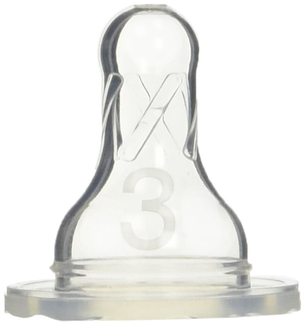 Dr. Brown's Natural Flow Level 3 nipples in a 6-pack for standard bottles, convenient replacements.
