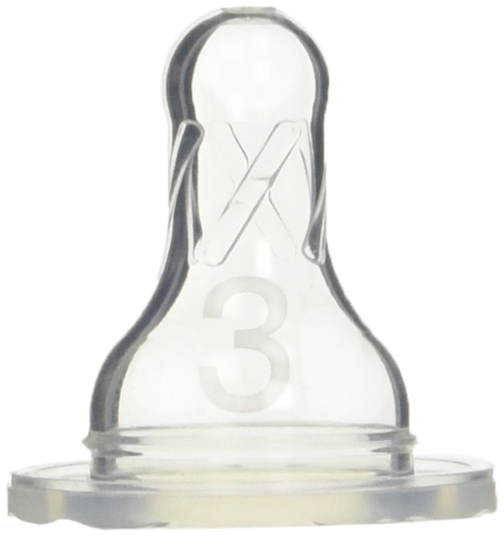 Dr. Brown's Natural Flow Level 3 nipples in a 6-pack for standard bottles, convenient replacements.