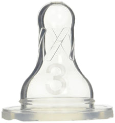 Dr. Brown's Natural Flow Level 3 nipples in a 6-pack for standard bottles, convenient replacements.