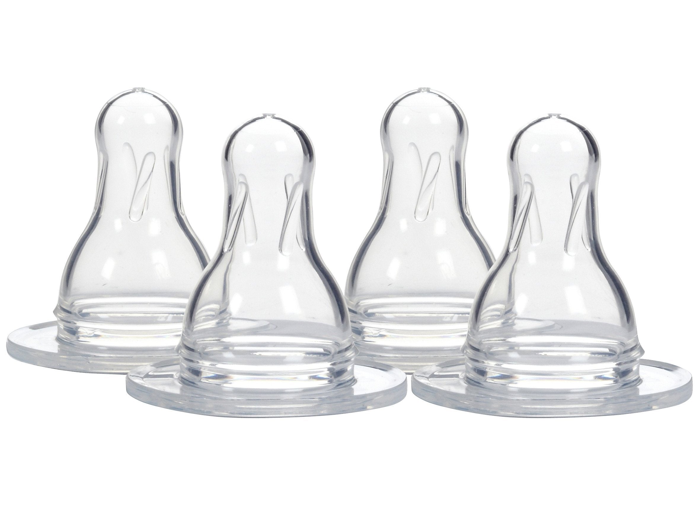 Dr. Browns Natural Flow Preemie nipple pack closeup highlighting soft silicone nipples for early feeding.