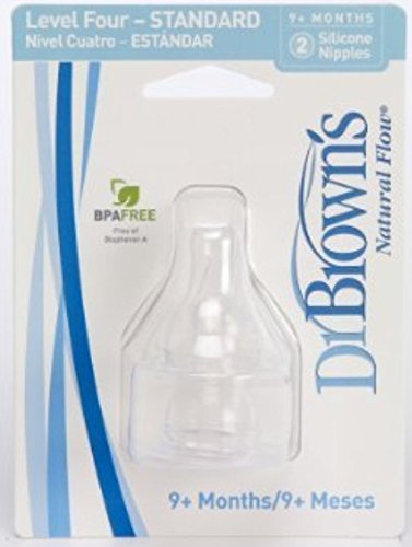 Dr. Brown's Natural Flow Standard bottle compatibility with Level 4 nipple.