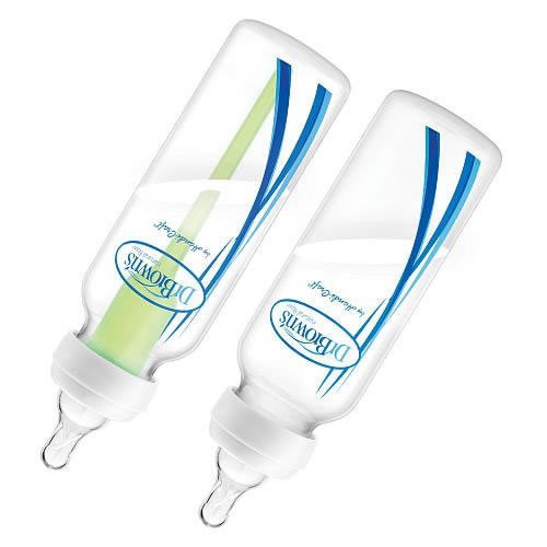 Dr. Brown's Options bottle shows pacer flow with nipple venting.