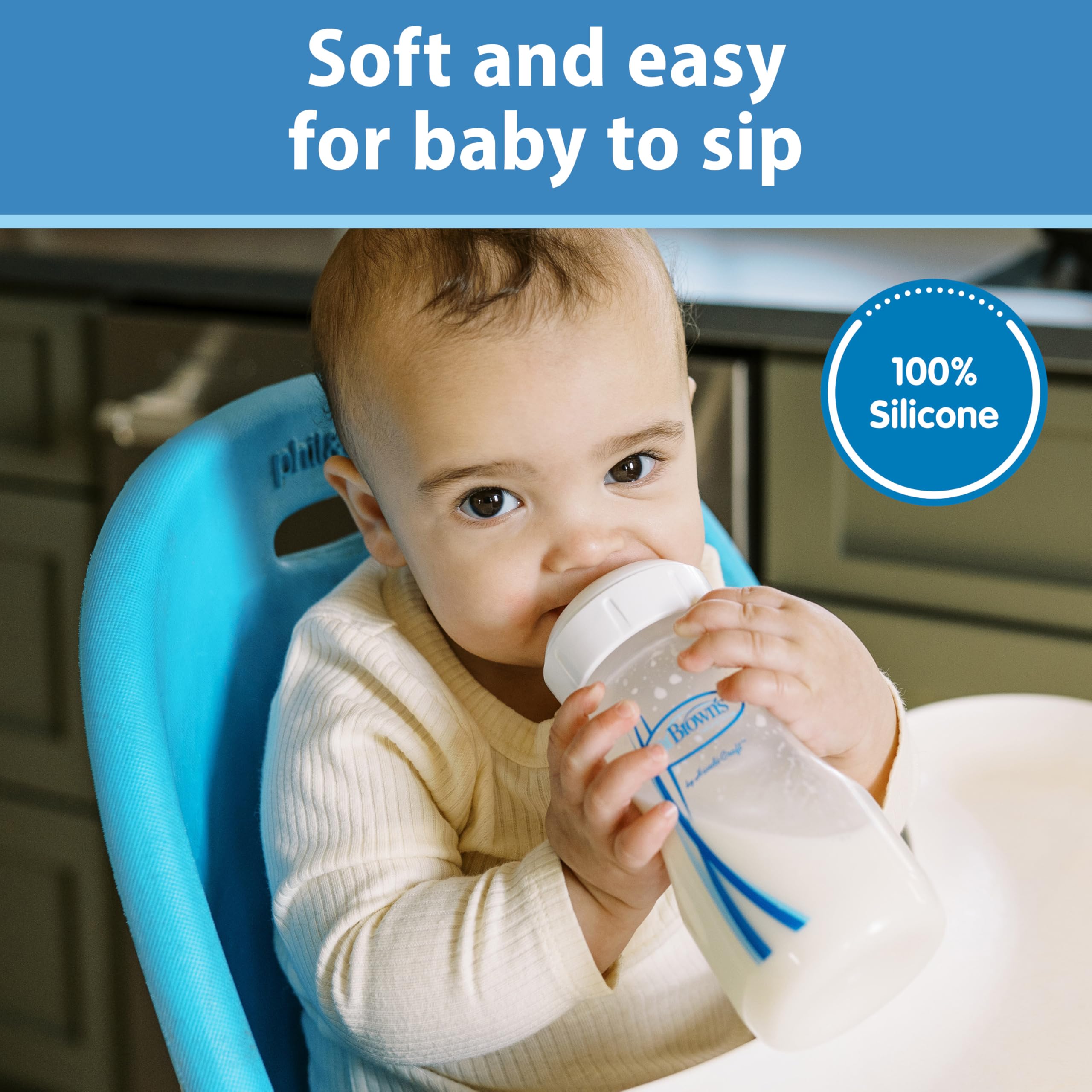 Quick assembly of Dr. Brown's sippy spout on a bottle