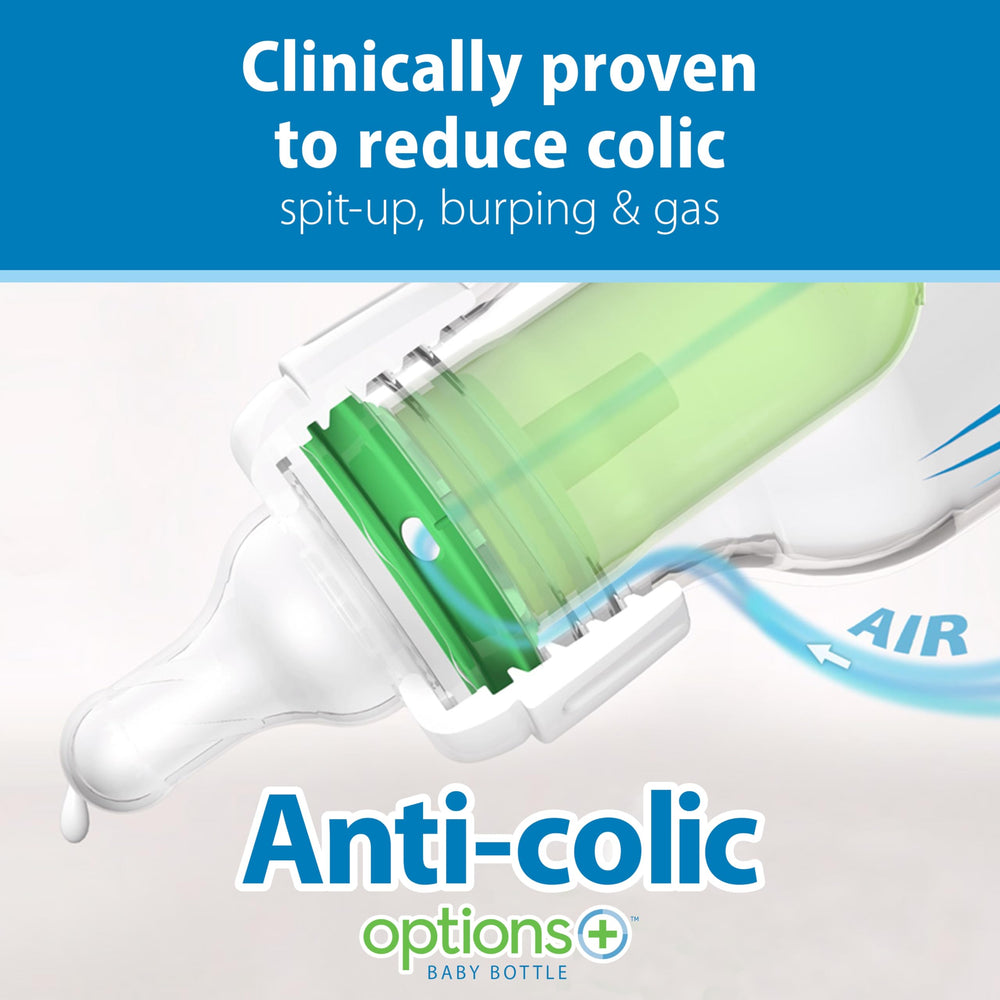 Dr. Brown's silicone nipple provides a consistent flow for comfortable feeding at baby's pace.