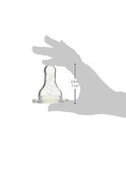Silicone Level-3 nipple designed for Dr. Brown's standard bottles, six-pack, supports steady feeding pace.