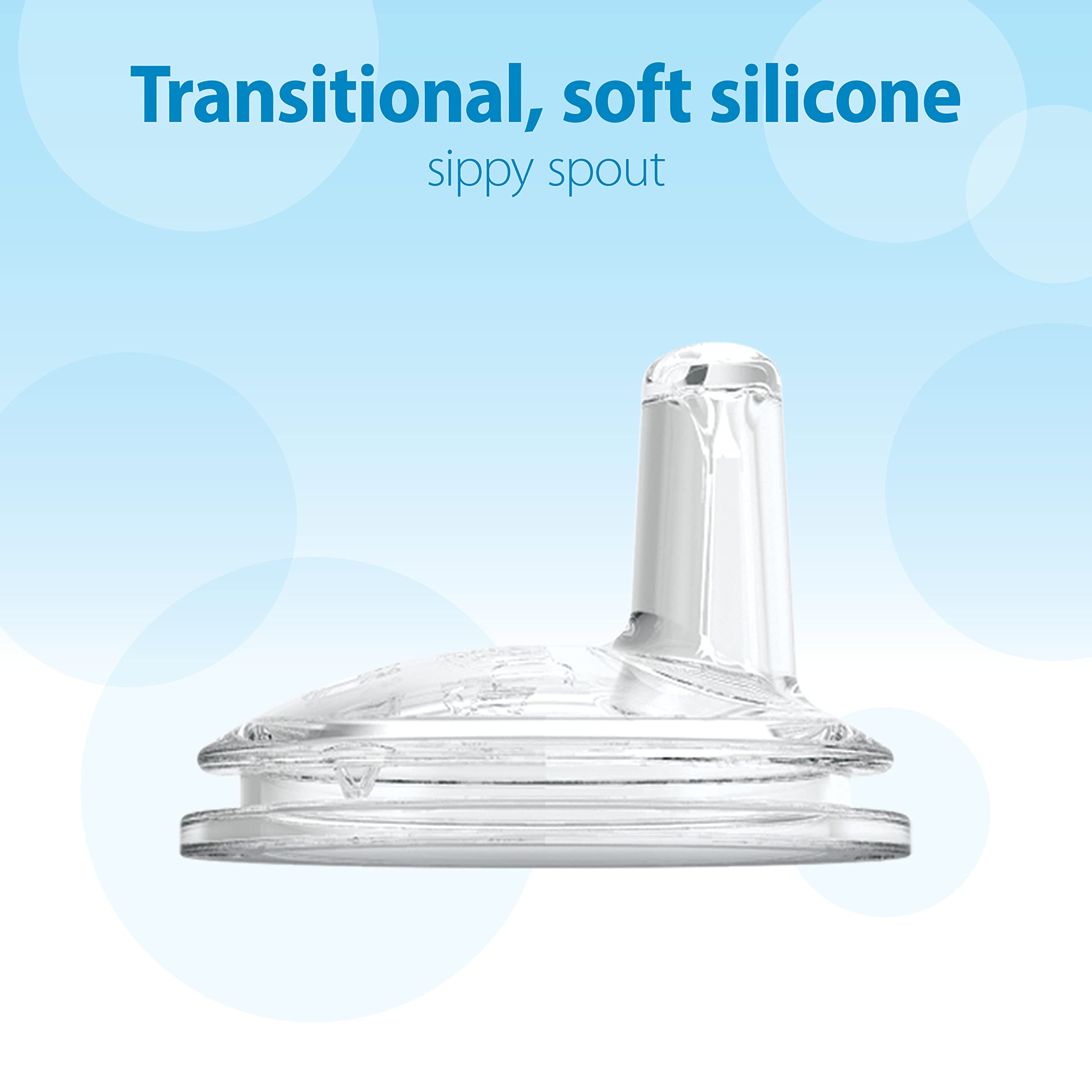 Dr. Brown's snap-on cap keeps spout clean on-the-go.