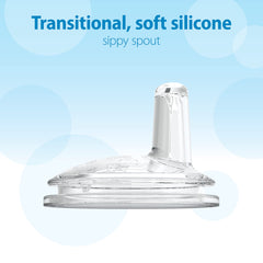Dr. Brown's snap-on cap keeps spout clean on-the-go.