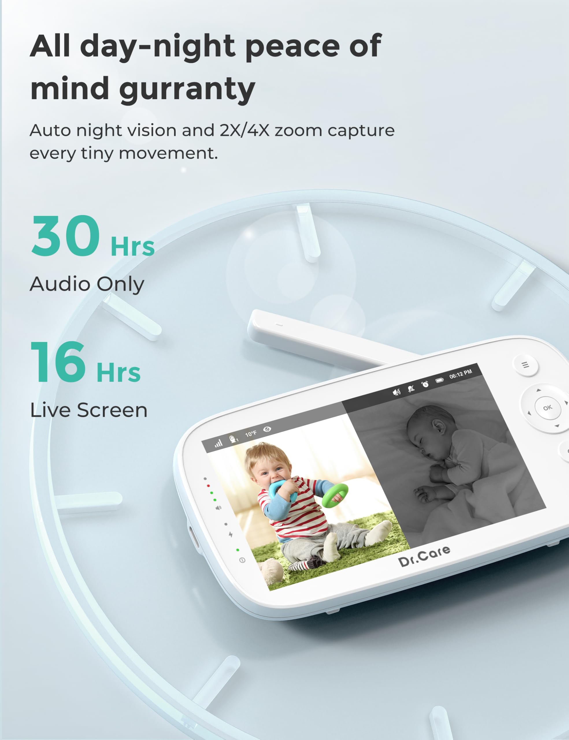 Dr.Care NovaView reliable 1000ft range keeps you within reach.
