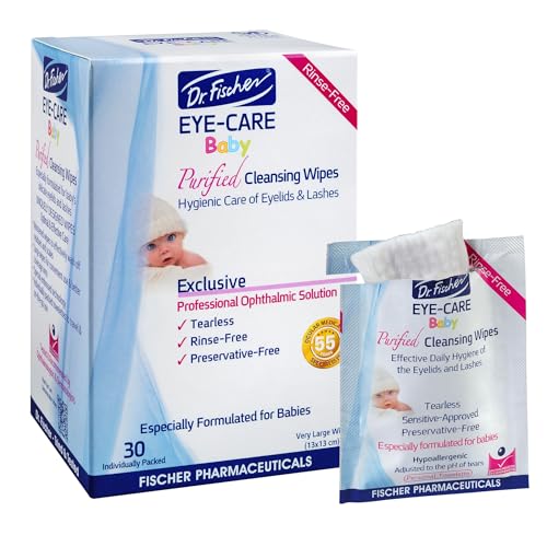 Dr. Fischer eyelid wipes tear-free formula ideal for soothing baby eye areas