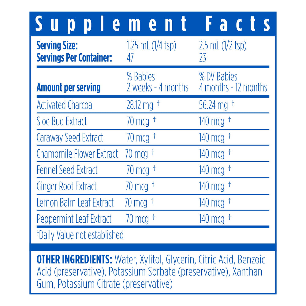 Dr. Kids Colic Calm dosing-syringe demonstrates easy caregiver administration.