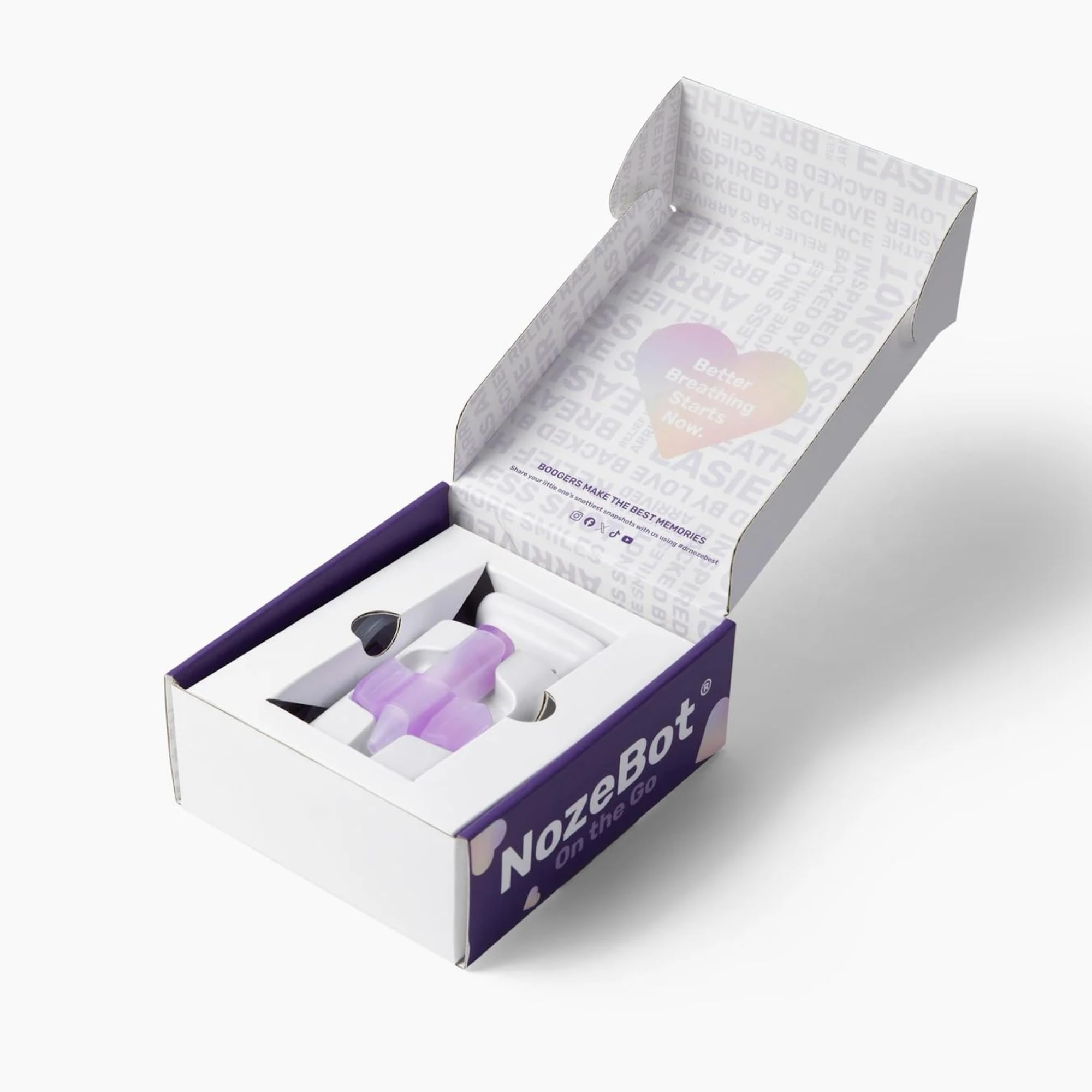 Compact design of NozeBot On the Go for busy parents