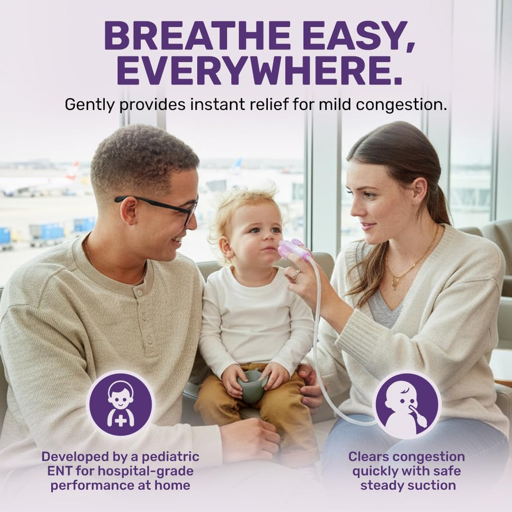 NozeBot On the Go nosepiece shown for gentle, safe suction