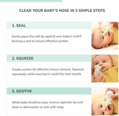 Dishwasher-safe Dr. Rose's nasal aspirator for easy cleaning