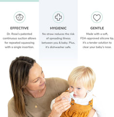 Medical-grade silicone construction of Dr. Rose's aspirator