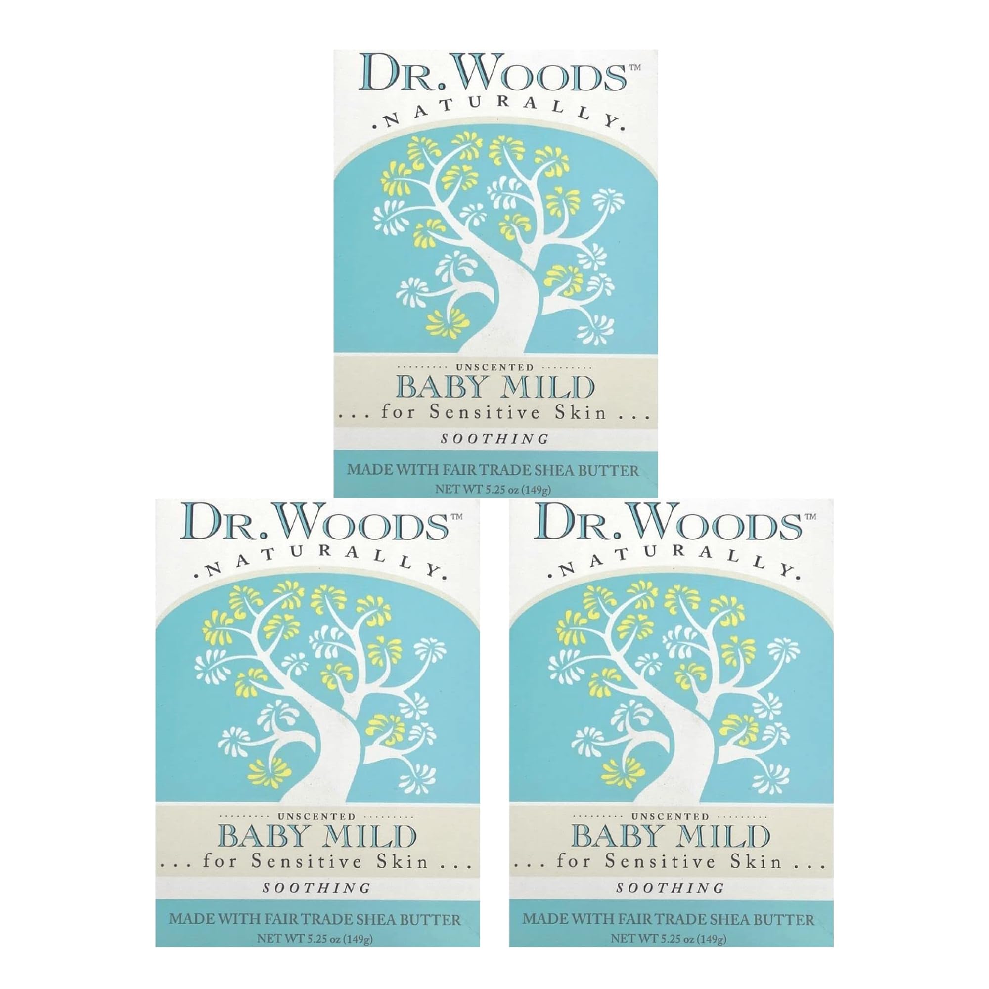 Dr. Woods Baby Mild Bar Soap with organic shea butter for gentle cleansing.