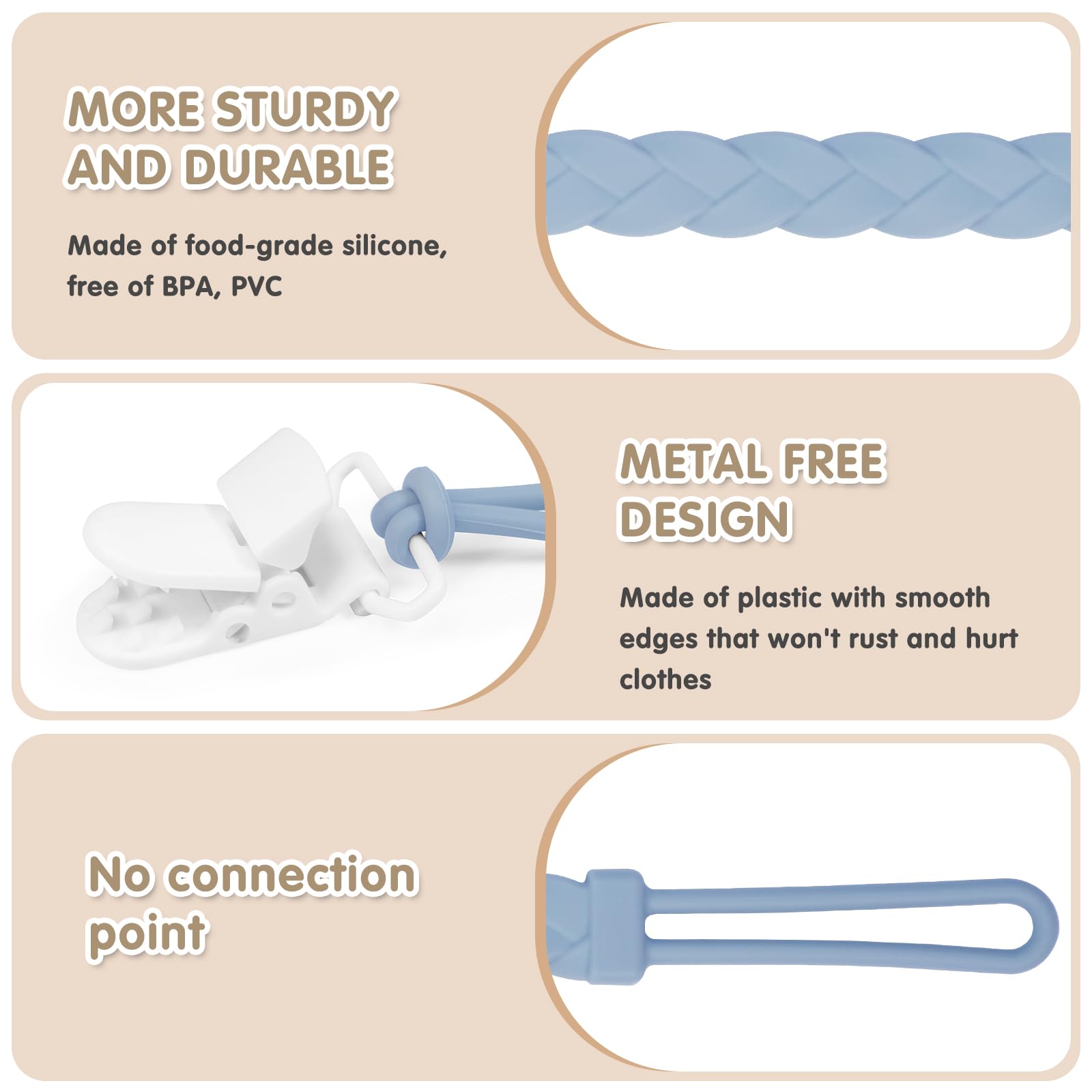 Draklary easter-safe pacifier clips ready for everyday use with newborns.