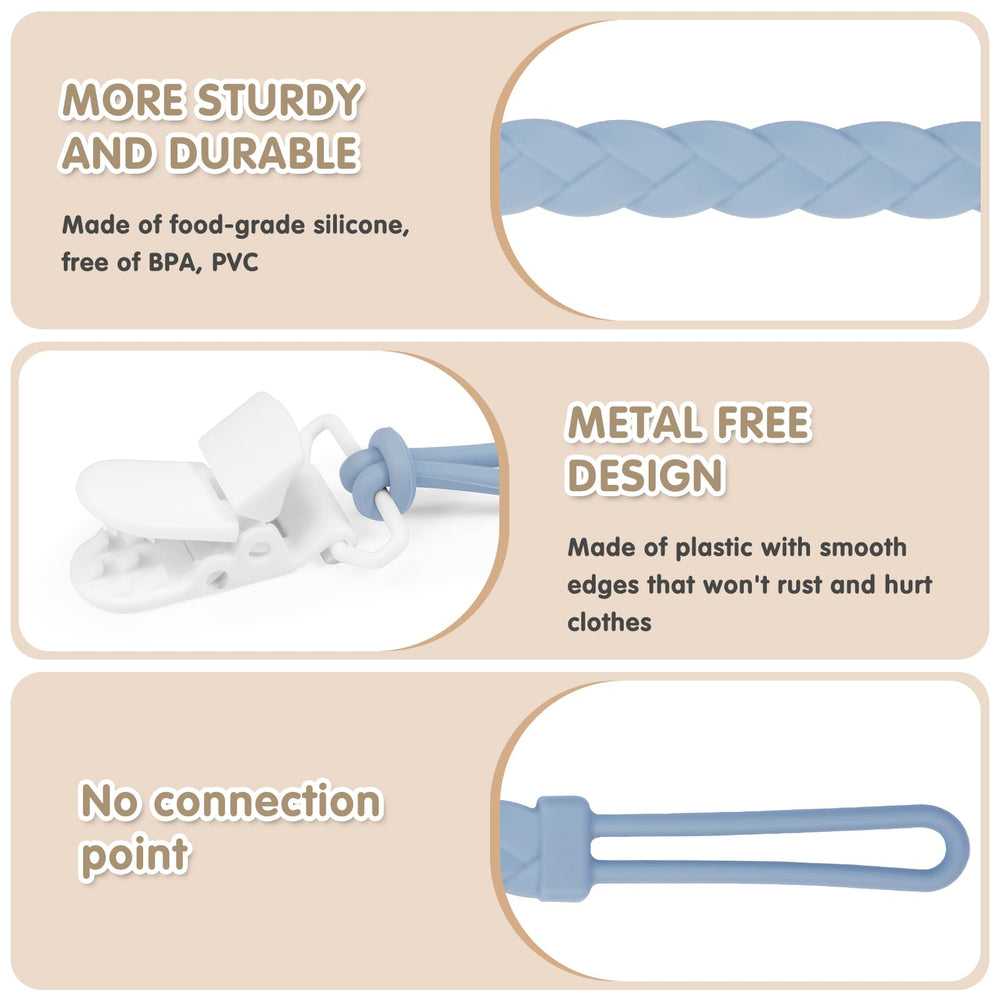 Draklary easter-safe pacifier clips ready for everyday use with newborns.