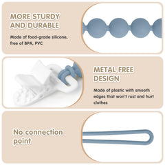 Draklary pacifier clip keeps pacifier clean and within reach during car rides.