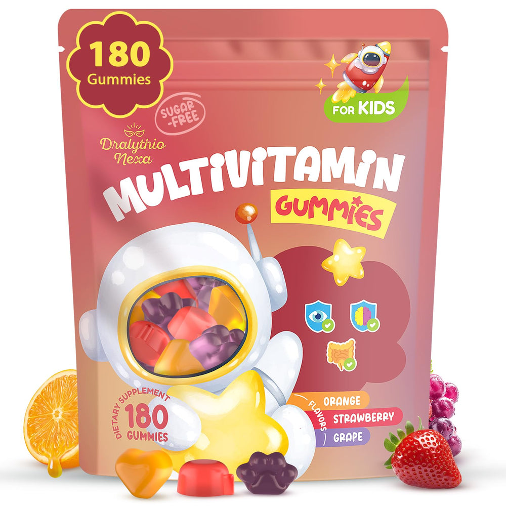 DRALYTHIO NEXA kids gummies bottle front showing sugar-free vitamins