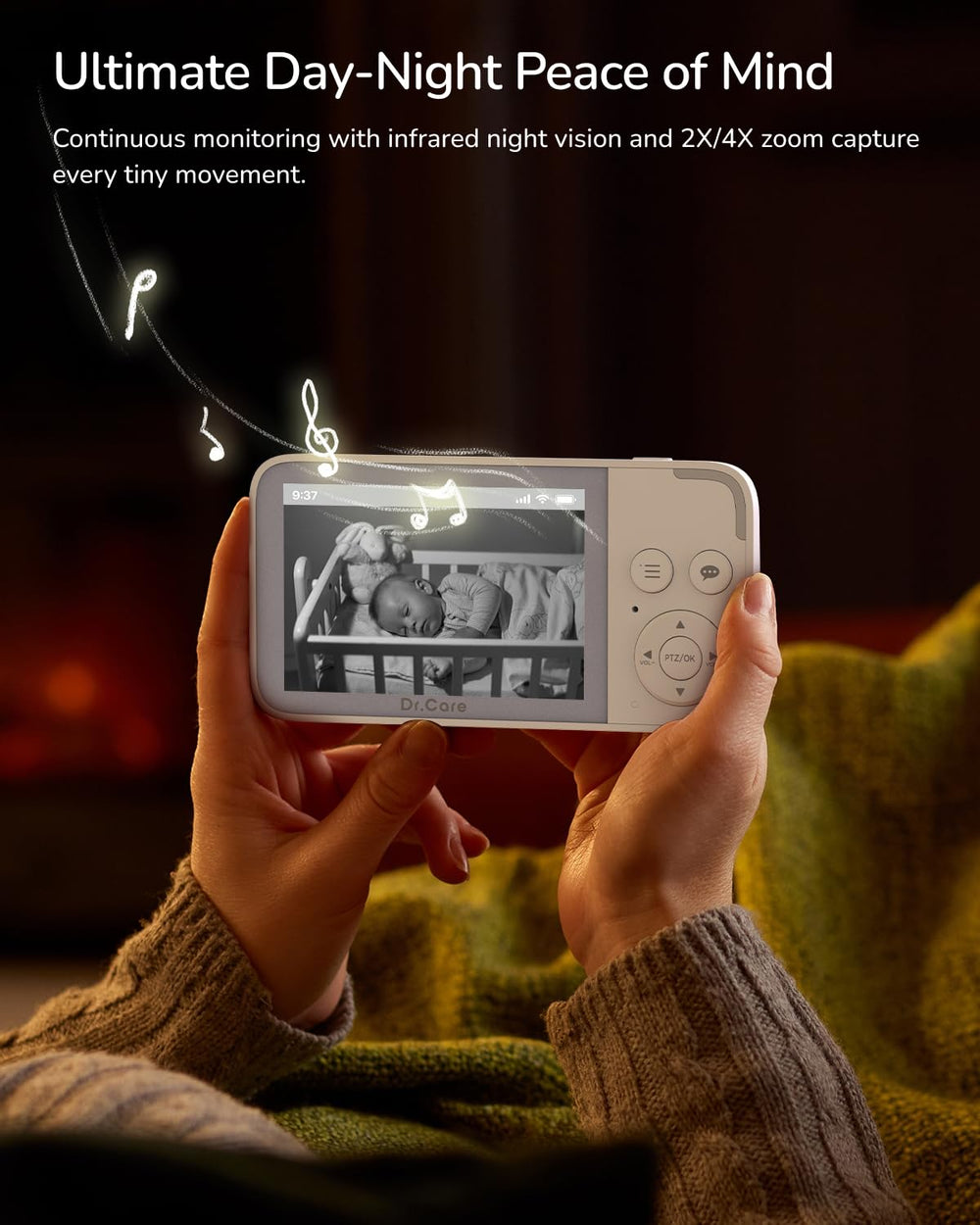 Dr.Care NeoView VOX mode activates listening only when sound is detected