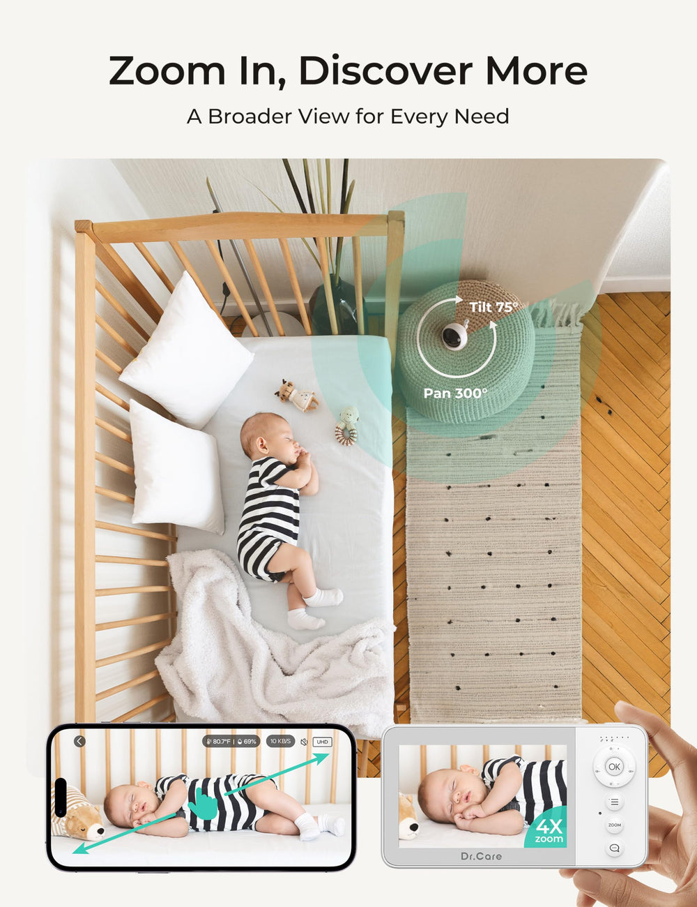 Dr.Care VistaView Lite RB night vision demo for dim rooms