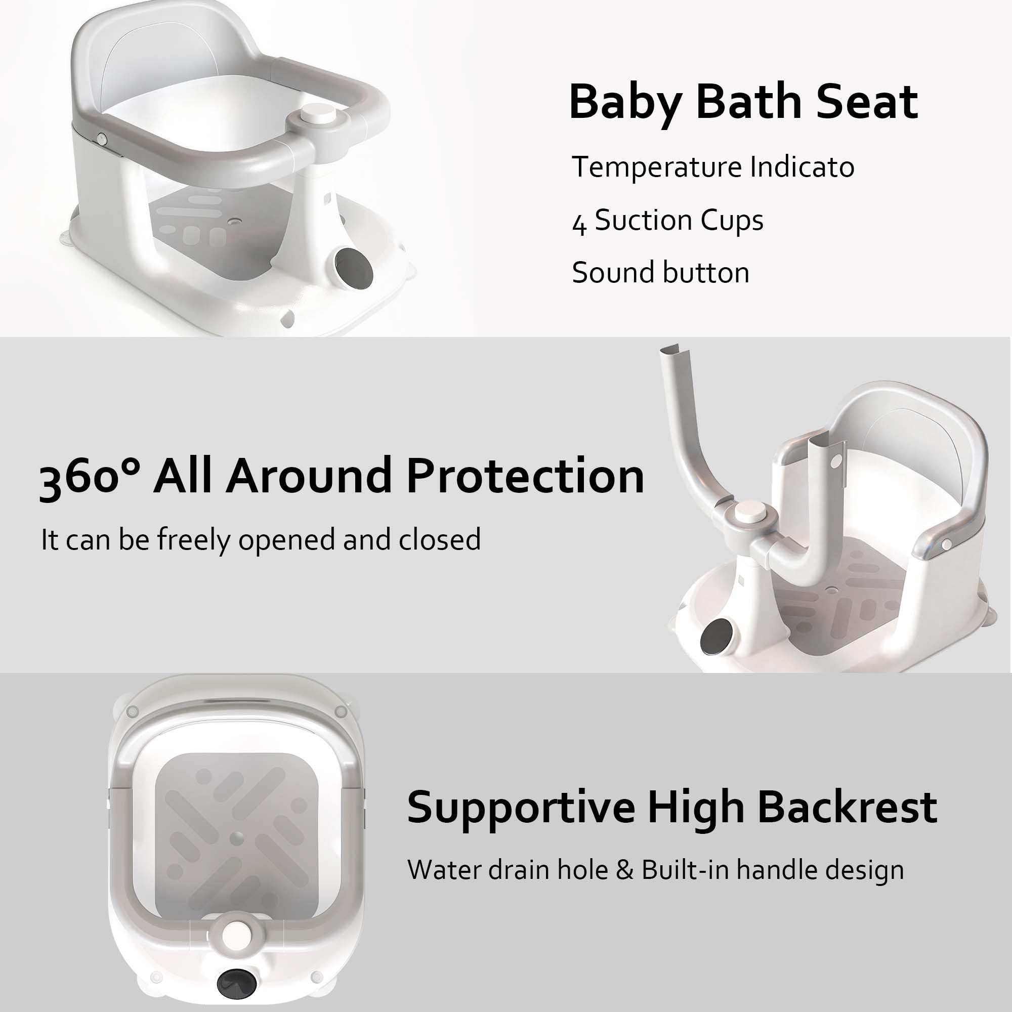 Drconox bath seat in grey matches modern bathrooms and blends with decor