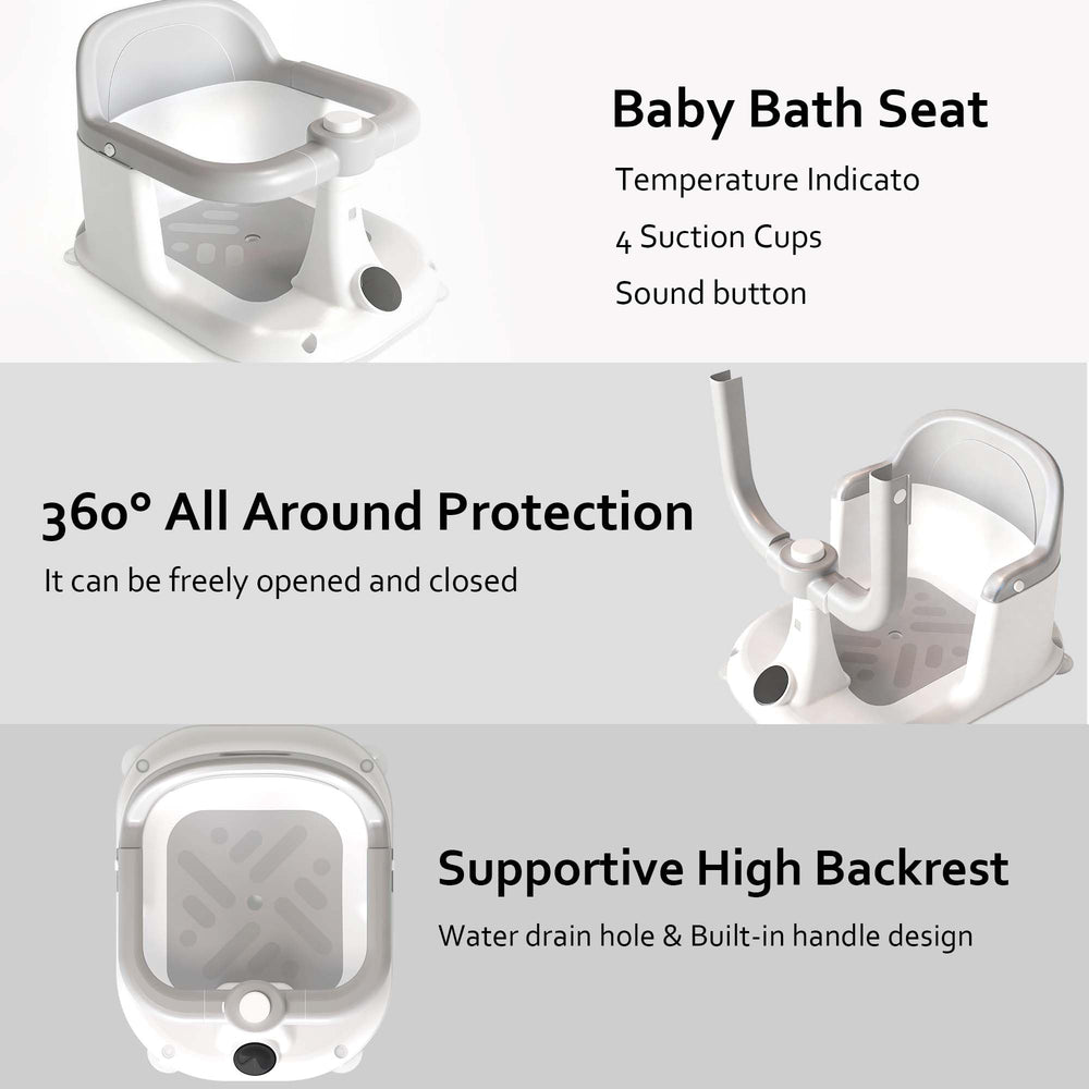 Drconox bath seat in grey matches modern bathrooms and blends with decor