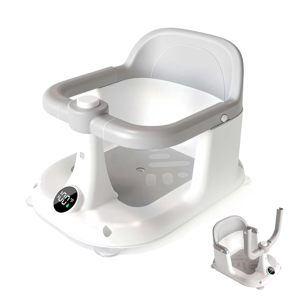 Drconox baby bath seat with temperature display helps monitor bath water temperature safely