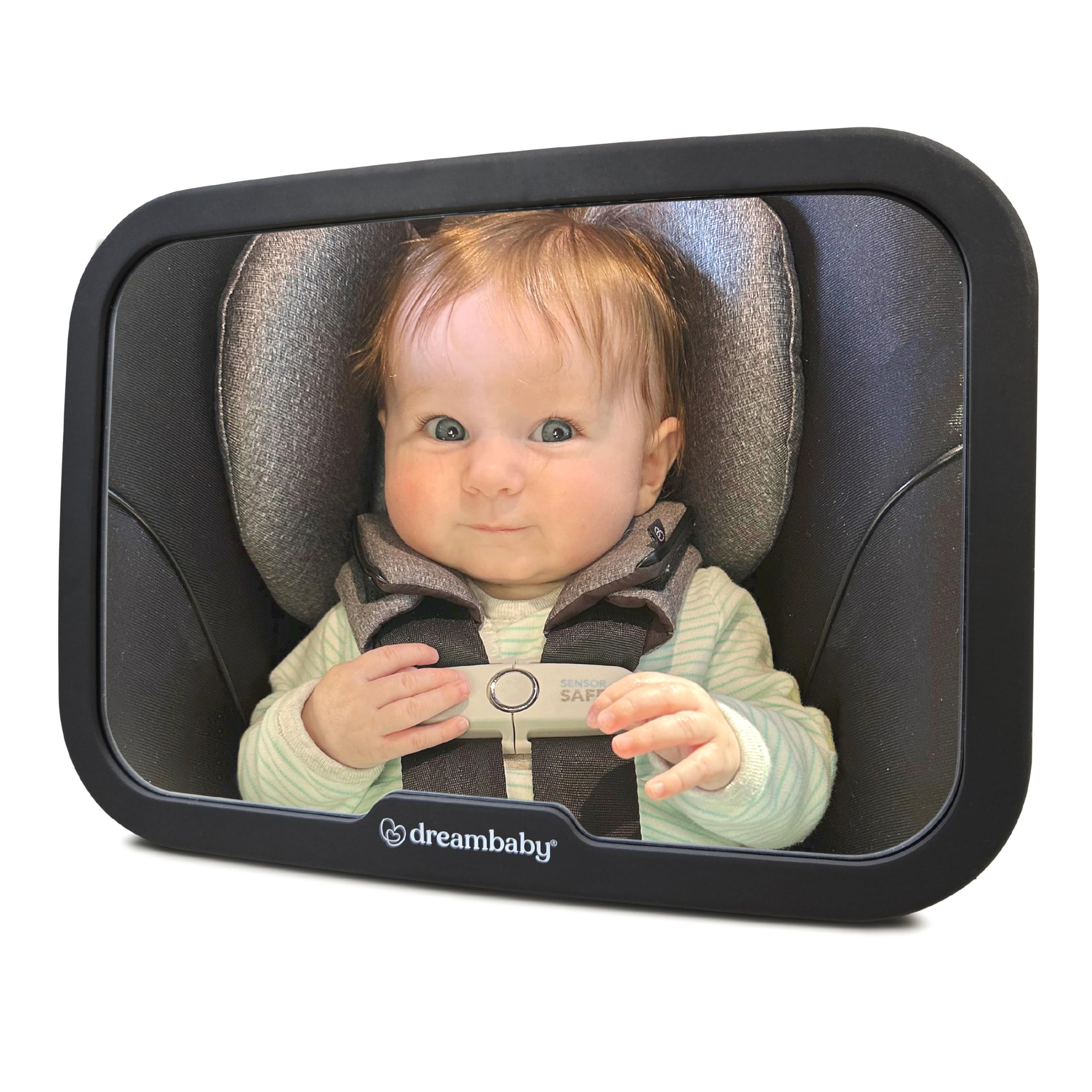 Dreambaby 360° adjustable rear-facing mirror with wide-angle view for backseat monitoring