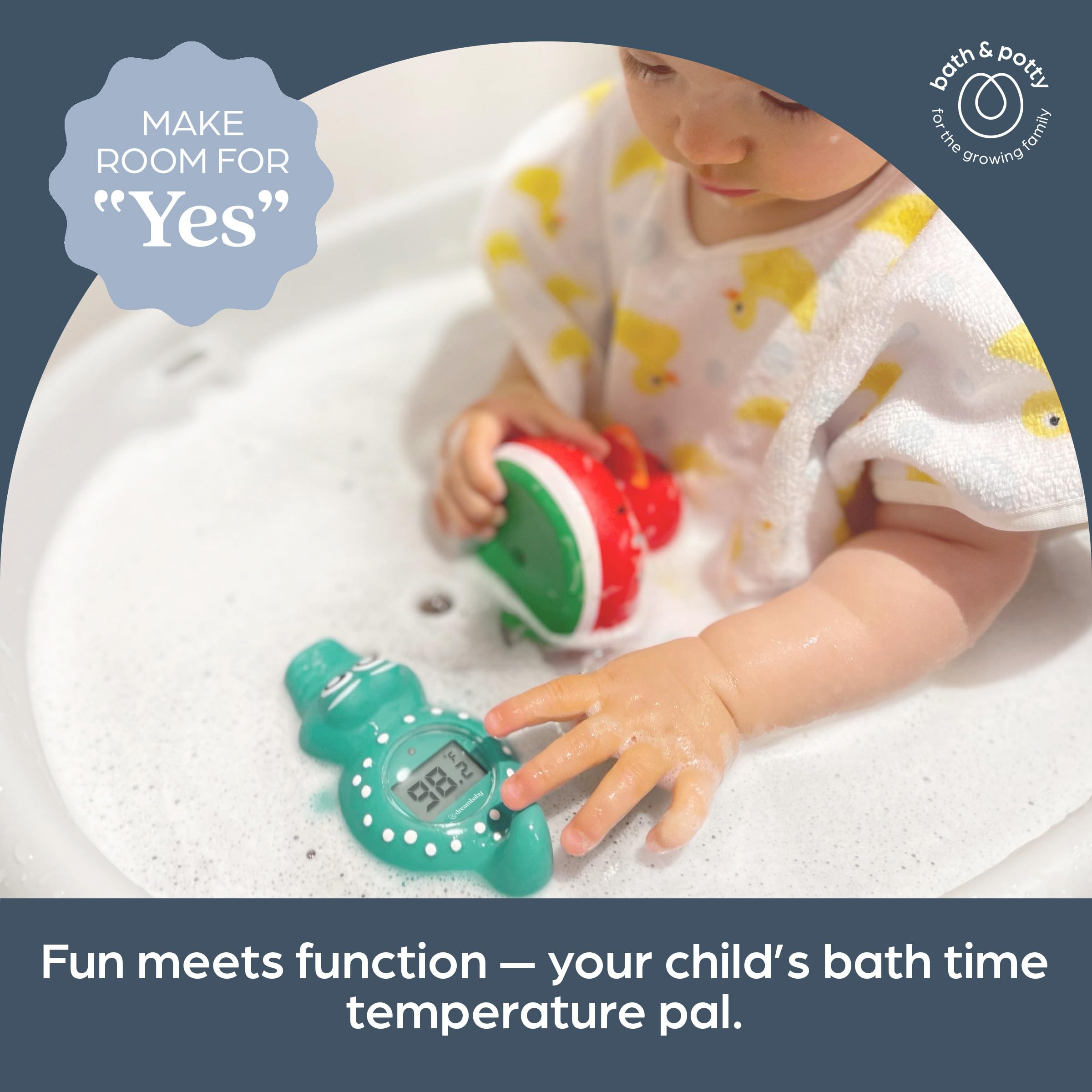 Batteries included for immediate use of the Dreambaby thermometer.