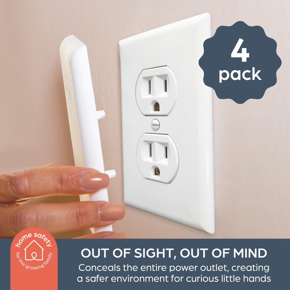 Dreambaby CoverPlug patented design provides a full outlet barrier for safety.
