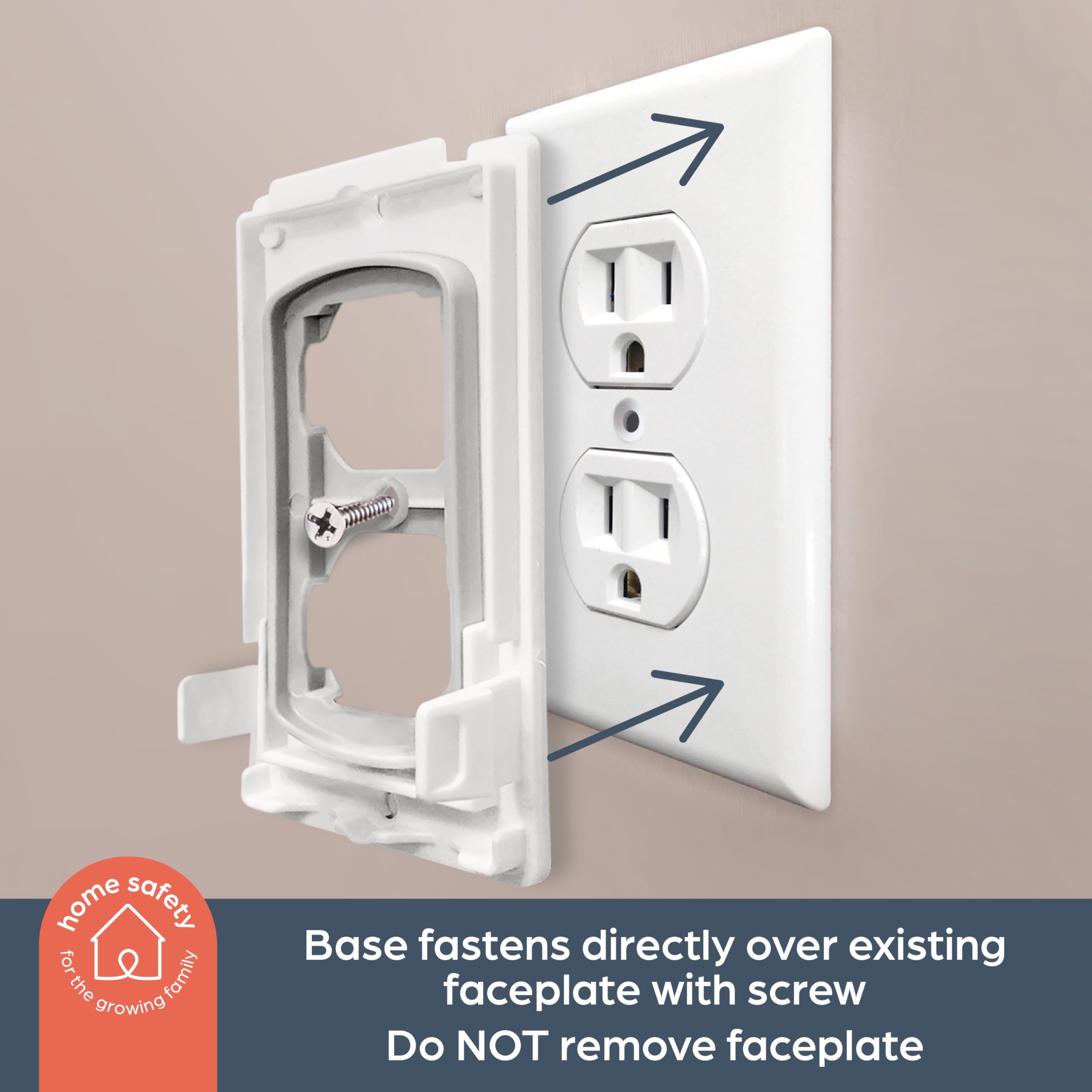Dreambaby plug cover installed on a standard outlet with easy access.