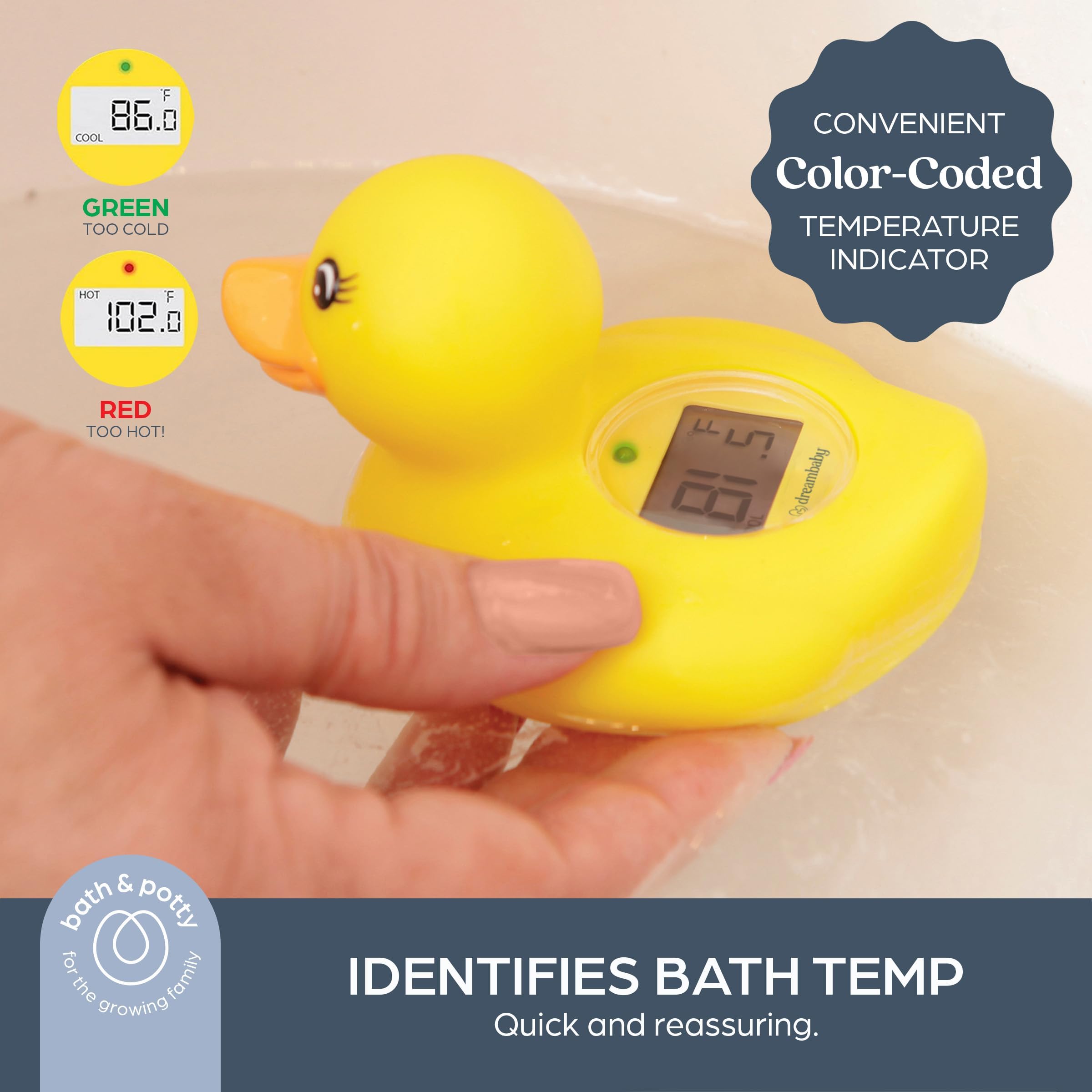 Dreambaby duck room temperature display helps nursery comfort with quick readings.