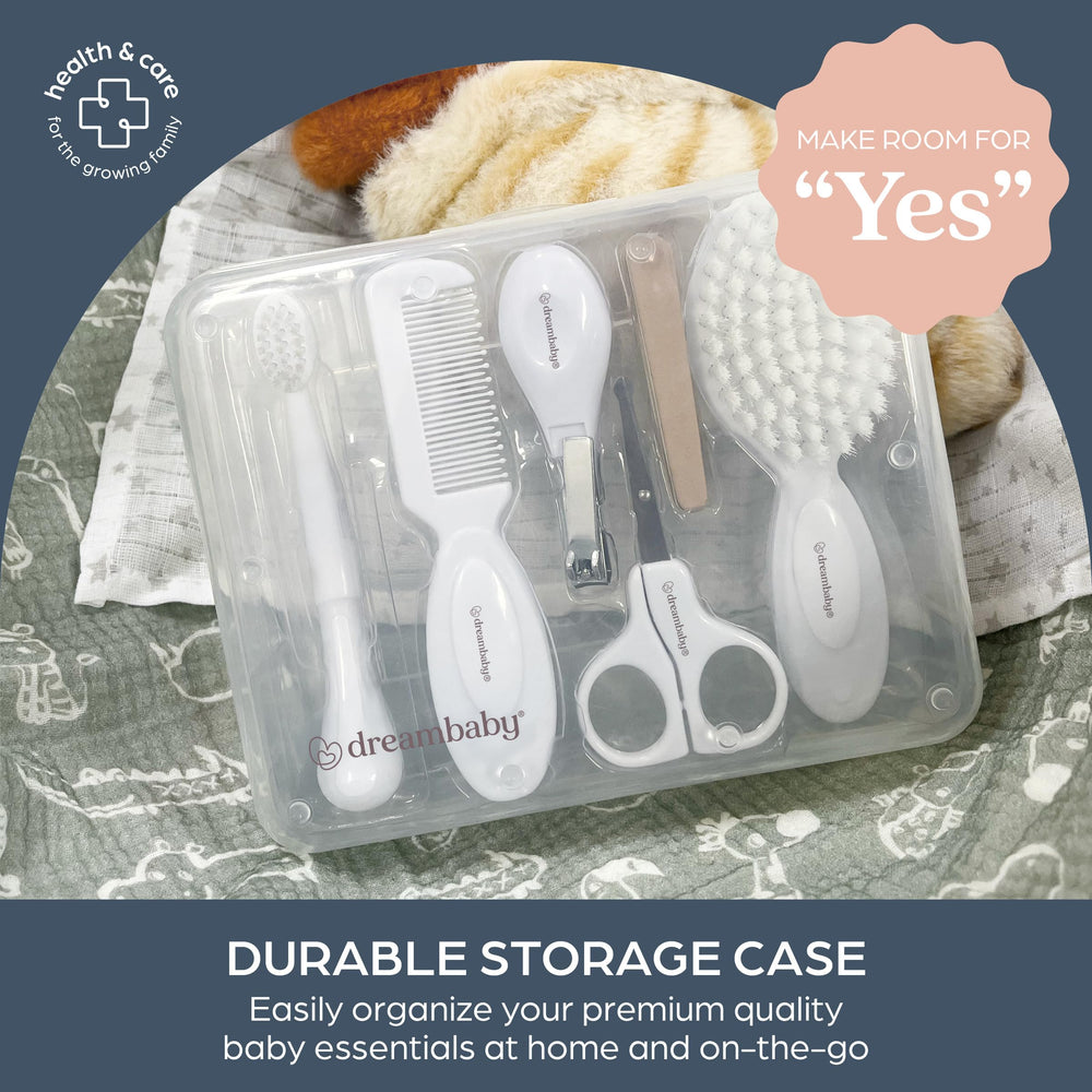 Dreambaby Essential 10pc grooming kit storage case keeps essentials organized at home