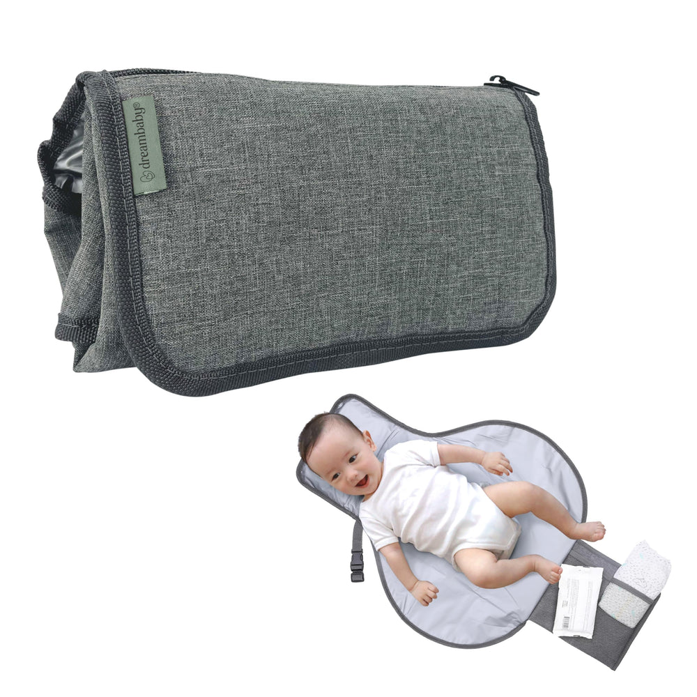 Dreambaby Fold and Go changing pad with strap for easy on-the-go diaper changes.